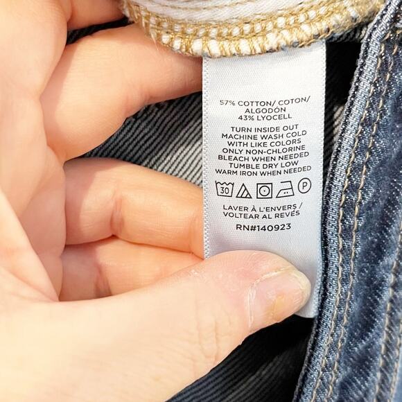 LOFT High Waisted Dark Wash Ankle Denim The Barrel Jeans Blue 6 / 28 - Picture 7 of 11